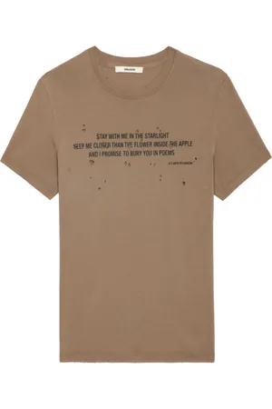 Zadig & Voltaire Distressed-effect organic cotton T-shirt