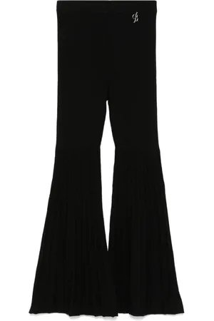 MISS BLUMARINE Logo-plaque trousers
