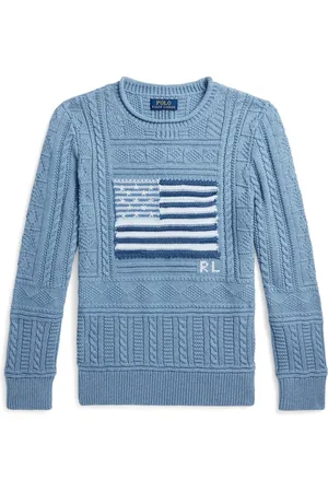 Ralph Lauren Indigo Flag cotton jumper