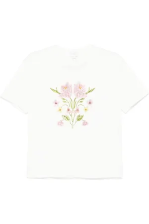 Giambattista Valli Floral-embroidered T-shirt