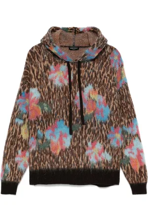 Roberto Collina Patterned-jacquard hoodie