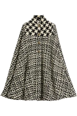 VALENTINO GARAVANI Geometric tweed cape