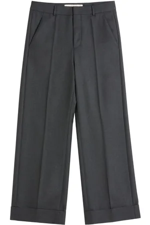 VALENTINO GARAVANI Turn-up wool gabardine trousers