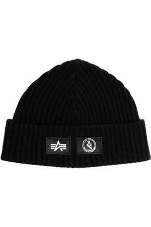 Izzue Logo-patch ribbed knit beanie