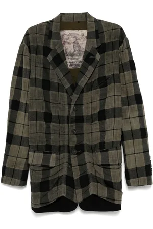 ZIGGY CHEN Check pattern blazer