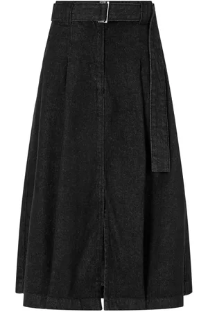 Studio Tomboy Pintuck-detail belted skirt