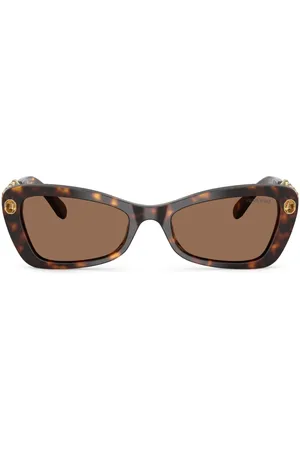 Swarovski Crystal-embellished tortoiseshell-effect sunglasses