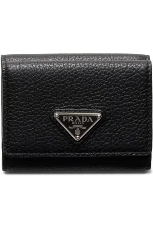 Prada Enamel triangle-logo wallet