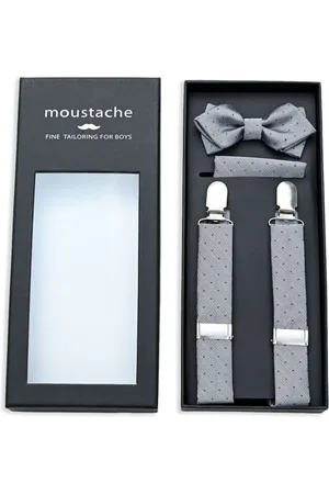 M. Moustache Dotted suspenders set
