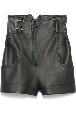 MITILIANE COUTURE Piercing-detail leather shorts