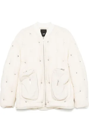 add Stud-embellished bomber jacket