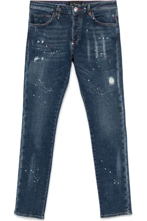 Philipp Plein Paint splatter-detail jeans