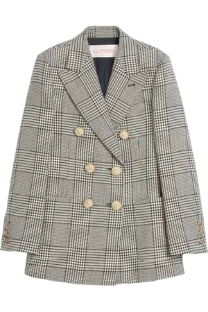 VALENTINO GARAVANI Houndstooth-pattern wool blazer