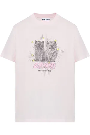 Ganni Cats-print T-shirt