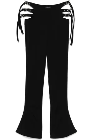 MUGLER Buckle-detail flared trousers
