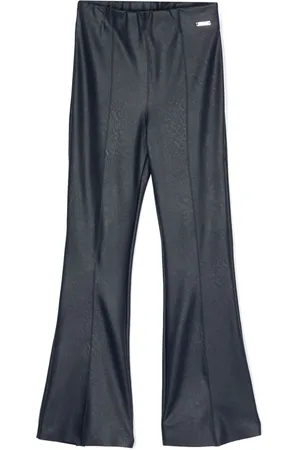 MONNALISA Logo-plaque flared trousers