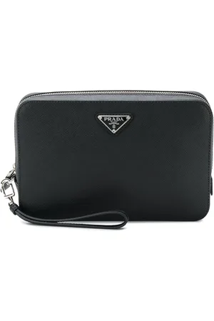 Prada Structured logo pouch