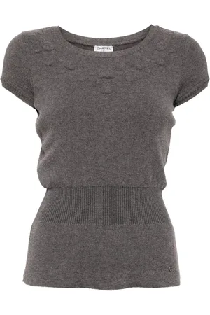 CHANEL 2007 embossed wool top