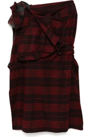 YOHJI YAMAMOTO Plaid asymmetric skirt