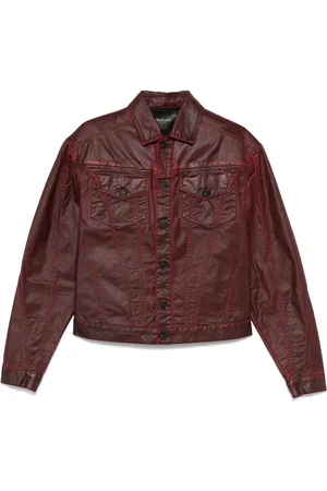 MUGLER Wax-effect denim jacket