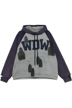 Who Decides War Distressed-finish hoodie