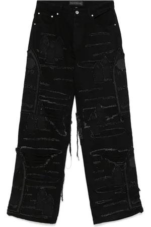 Who Decides War Patchwork-design jeans