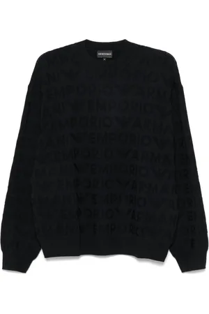 Emporio Armani Link-stitch wool sweater
