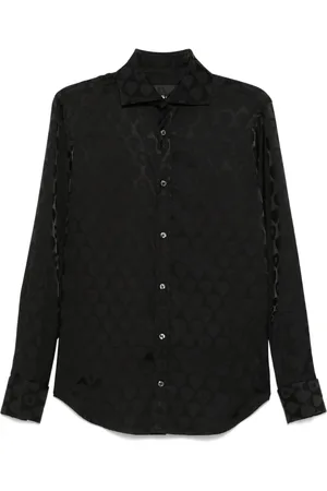 John Richmond Patterned-jacquard shirt