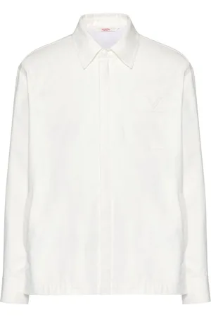 VALENTINO GARAVANI V-detail canvas shirt jacket