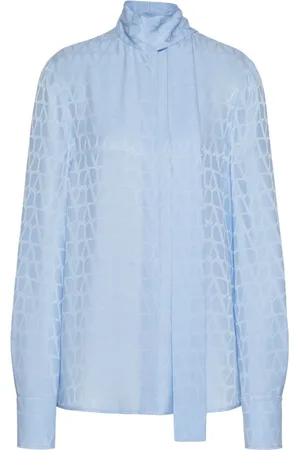 VALENTINO GARAVANI Toile Iconographe silk jacquard blouse