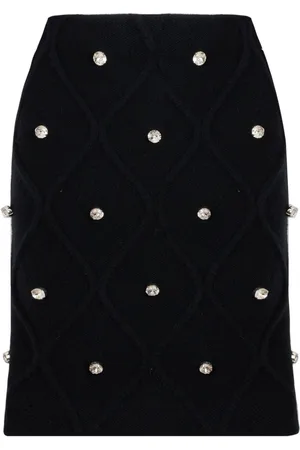 PORTS 1961 Alpine-Inspired crystal knit skirt