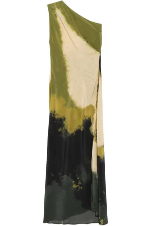 YANGKEHAN Floral-print one-shoulder dress