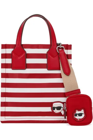 Karl Lagerfeld Small Ikon striped tote bag