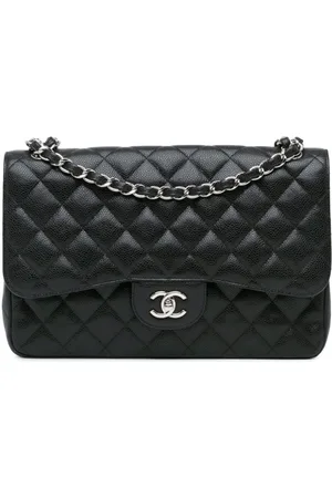 CHANEL 2013-2014 Jumbo Classic Caviar Double Flap shoulder bag
