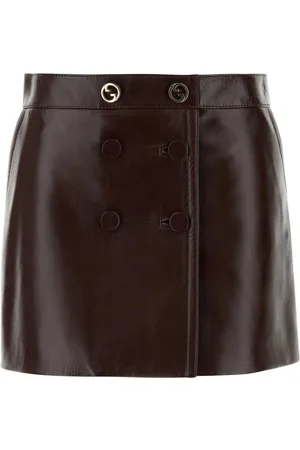 Gucci Leather mini skirt