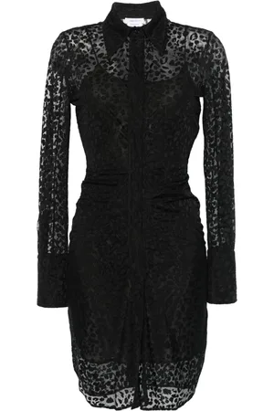 Alexander McQueen Leopard devoré mini dress
