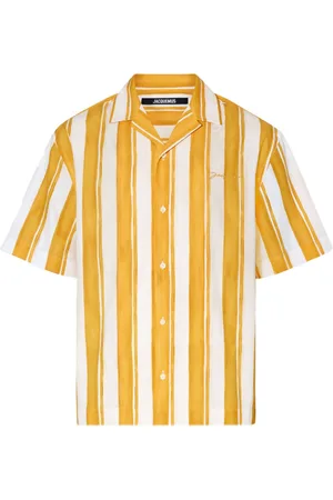 Jacquemus Logo-embroidered striped shirt