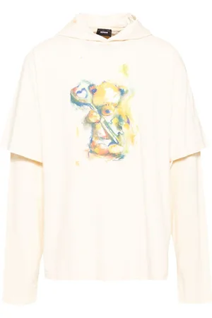 We11 Done Teddy bear layered hoodie