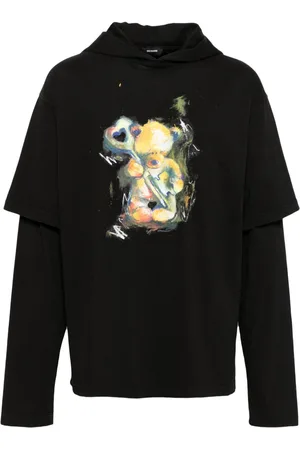 We11 Done Teddy bear layered hoodie