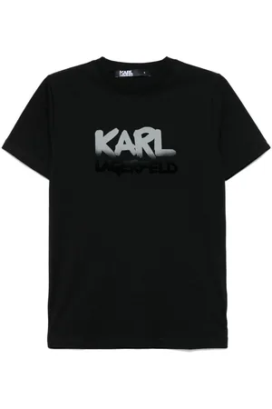 Karl Lagerfeld Logo-flocked T-shirt