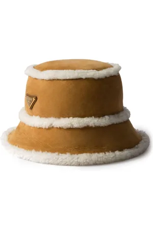 Prada Suede shearling bucket hat