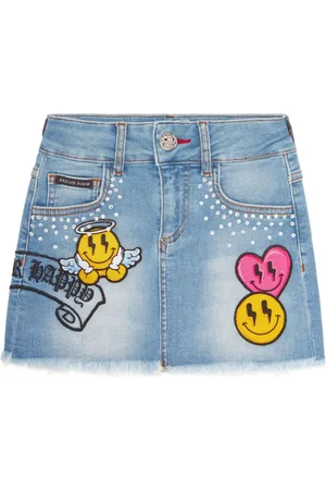 Philipp Plein Smile denim skirt