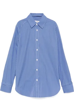 tibi Mini Check Shirting Detached Slim Shirt