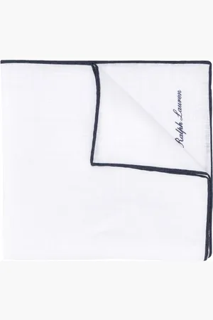 Ralph Lauren Logo embroidered pocket square scarf