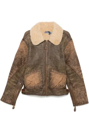 Ralph Lauren Shearling-trim bomber jacket