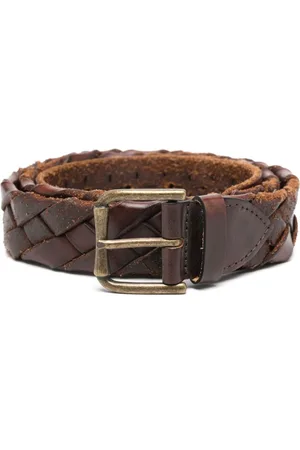 ELEVENTY Interwoven leather belt