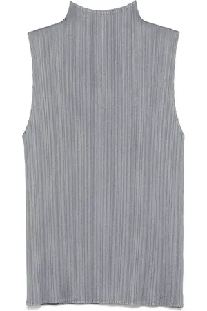 PLEATS PLEASE ISSEY MIYAKE Mock neck sleeveless top