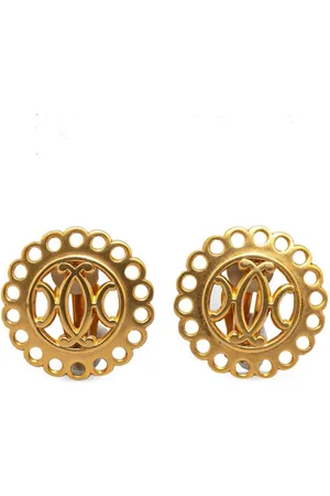 Hermès 20th Century Plated Bijouterie Fantaisie Clip on costume earrings