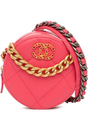 CHANEL 2020 Lambskin 19 Round Clutch with Chain satchel
