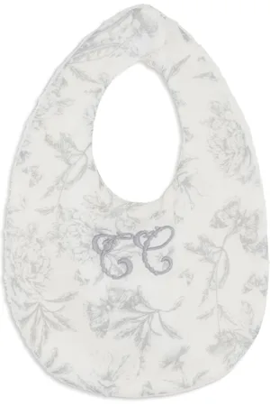 Tartine Et Chocolat Botanical-print embroidered bib